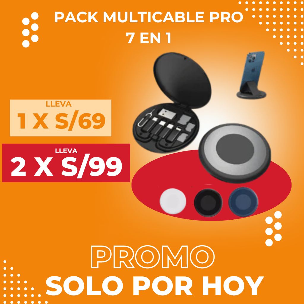 PACK MULTICABLES PRO 7 EN 1 | RECÍBELO HOY ENVÍO GRATIS