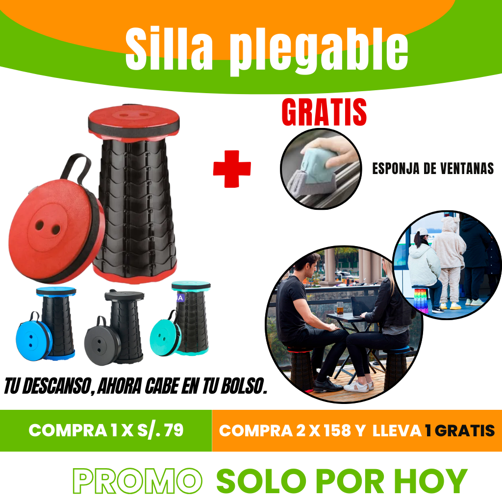 Silla Plegable Ortopedica I ENVÍO GRATIS