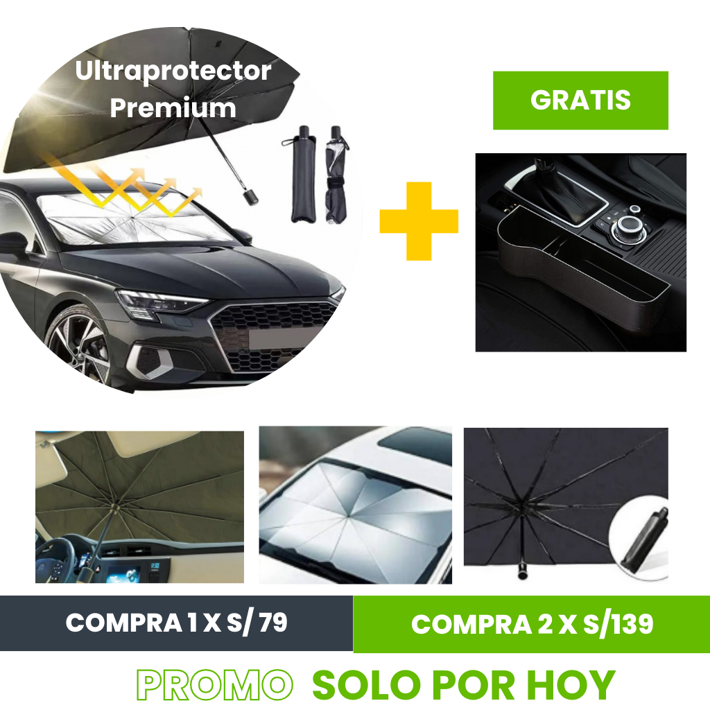 KIT CAR (Porta asiento piloto + Protector Solar) | ENVÍO GRATIS