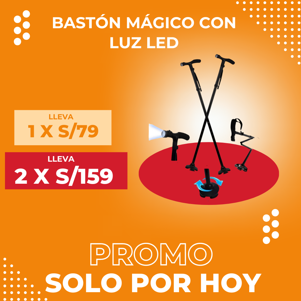 BASTON MÁGICO CON LUZ LED | ENVÍO GRATIS