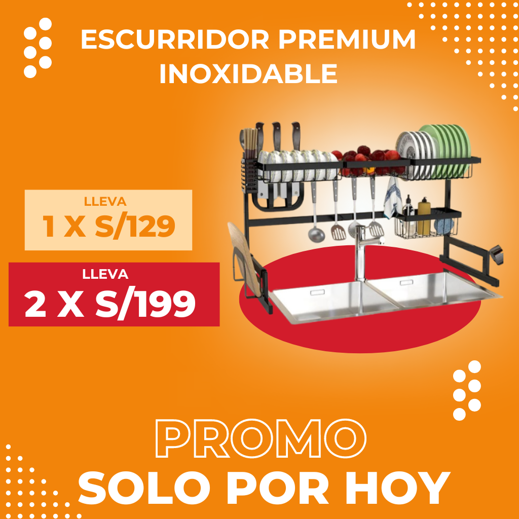 ESCURRIDOR PREMIUM INOXIDABLE | ENVÍO GRATIS